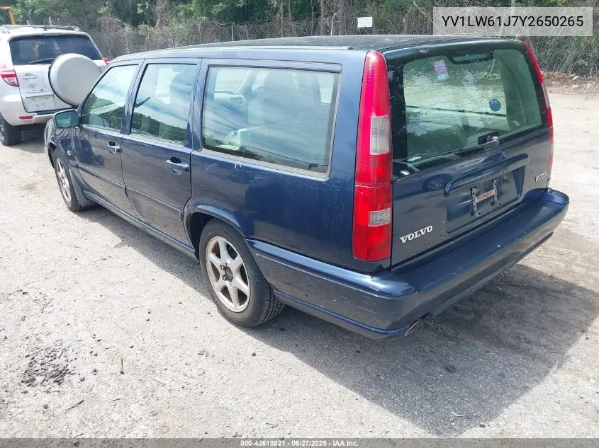 2000 Volvo V70 Se VIN: YV1LW61J7Y2650265 Lot: 42618821