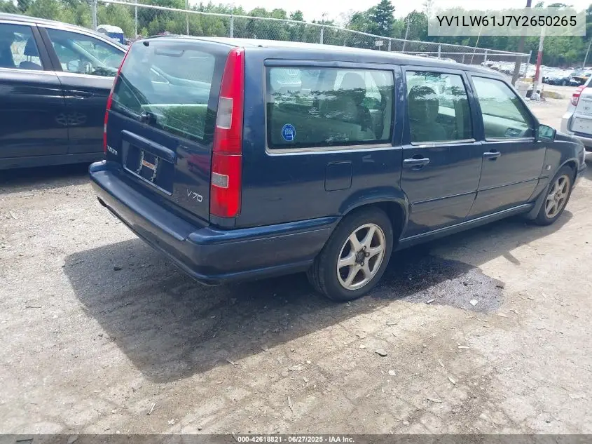 2000 Volvo V70 Se VIN: YV1LW61J7Y2650265 Lot: 42618821