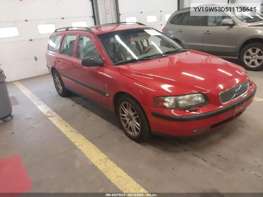 2001 Volvo V70 T5 VIN: YV1SW53D511135645 Lot: 42270223