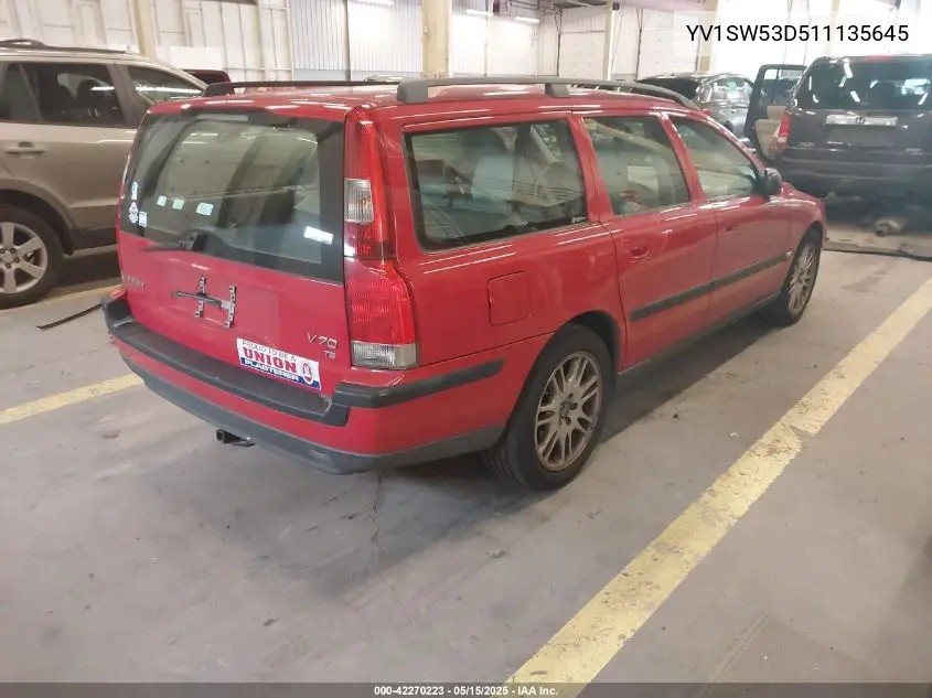 2001 Volvo V70 T5 VIN: YV1SW53D511135645 Lot: 42270223