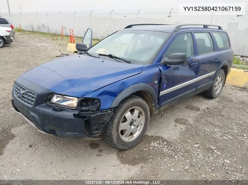 2002 Volvo V70 Xc VIN: YV1SZ58D421067159 Lot: 12337332
