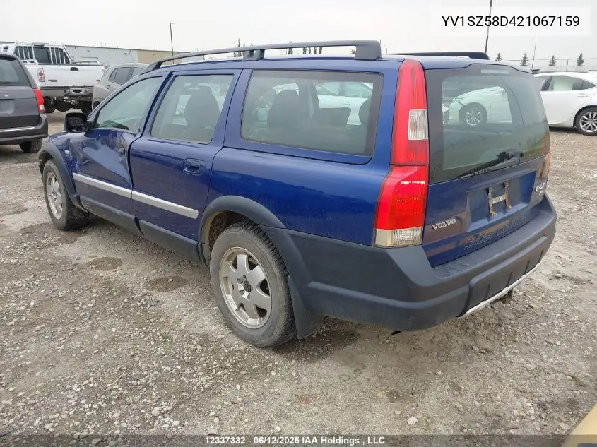 2002 Volvo V70 Xc VIN: YV1SZ58D421067159 Lot: 12337332