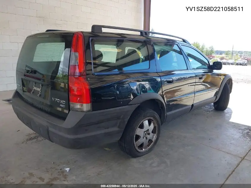 2002 Volvo V70 Xc VIN: YV1SZ58D221058511 Lot: 42256944