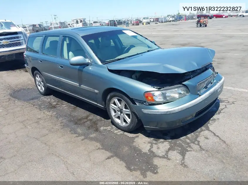 2002 Volvo V70 2.4 VIN: YV1SW61R322232827 Lot: 42302988