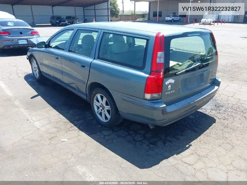 2002 Volvo V70 2.4 VIN: YV1SW61R322232827 Lot: 42302988