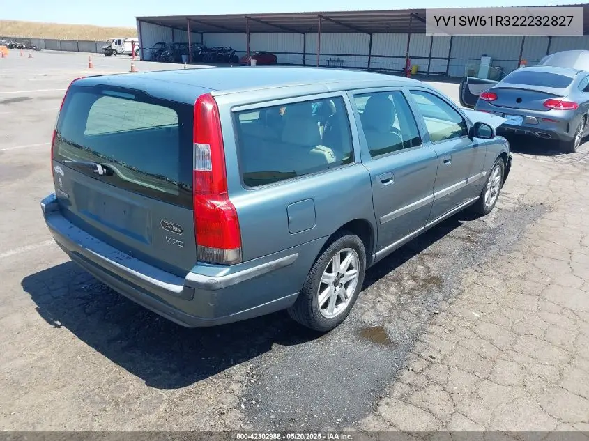 2002 Volvo V70 2.4 VIN: YV1SW61R322232827 Lot: 42302988