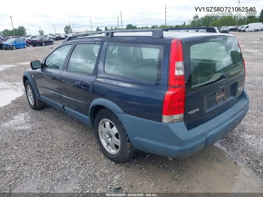 2002 Volvo V70 Xc VIN: YV1SZ58D721062540 Lot: 42328599