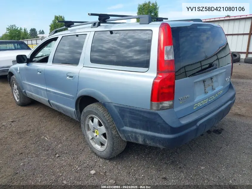 2002 Volvo V70 Xc VIN: YV1SZ58D421080106 Lot: 42338965
