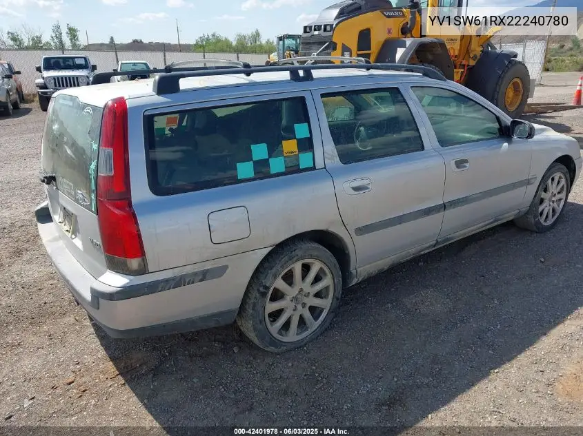 2002 Volvo V70 2.4 VIN: YV1SW61RX22240780 Lot: 42401978