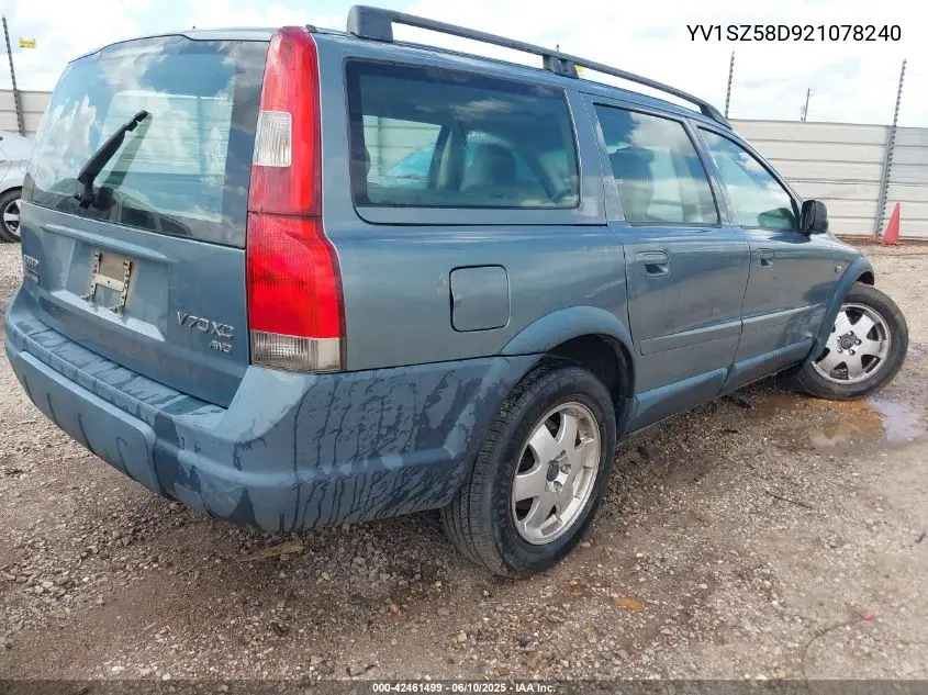 2002 Volvo V70 Xc VIN: YV1SZ58D921078240 Lot: 42461499