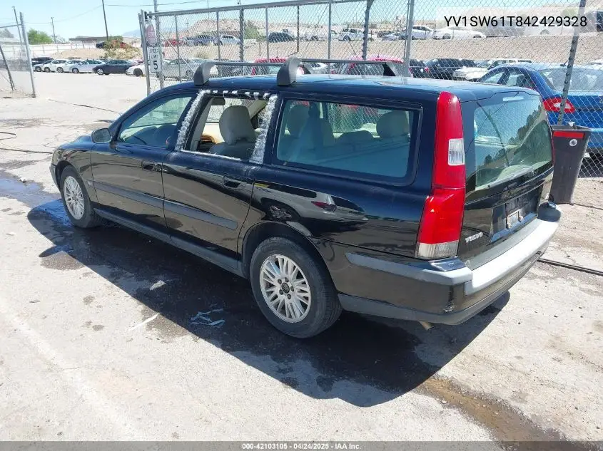 2004 Volvo V70 2.4 VIN: YV1SW61T842429328 Lot: 42103105