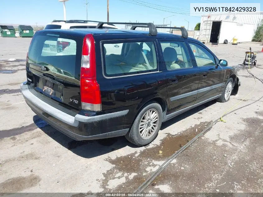 2004 Volvo V70 2.4 VIN: YV1SW61T842429328 Lot: 42103105