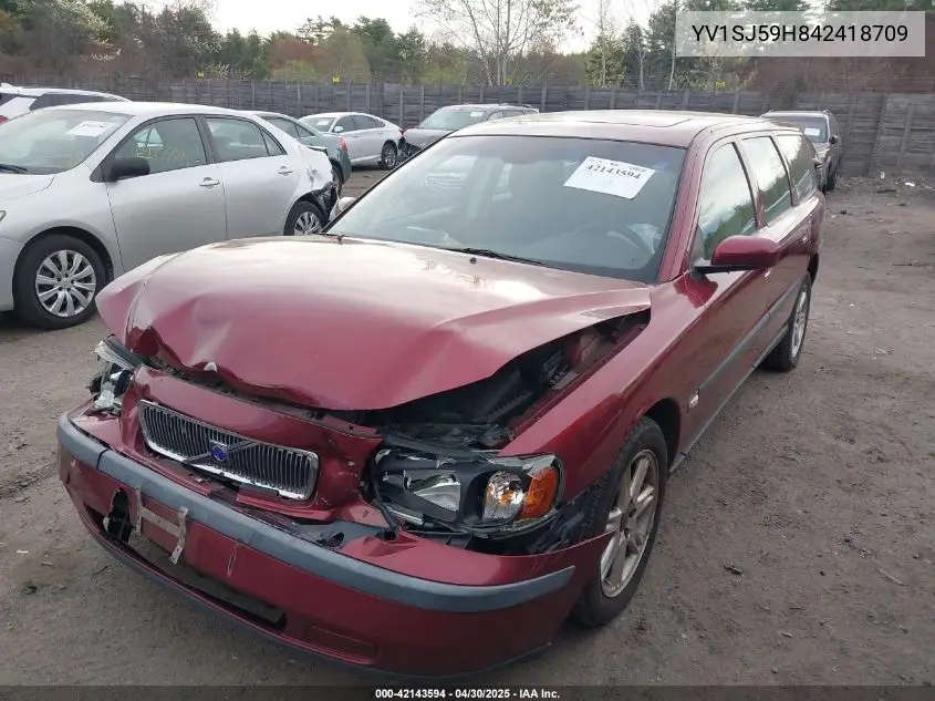 2004 Volvo V70 2.5T Awd VIN: YV1SJ59H842418709 Lot: 42143594