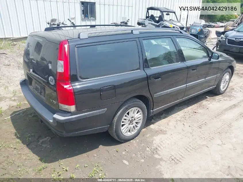 2004 Volvo V70 2.4 VIN: YV1SW64A042429186 Lot: 42424711
