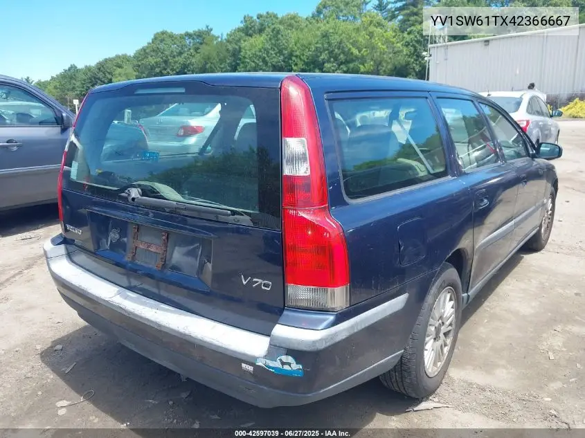 2004 Volvo V70 2.4 VIN: YV1SW61TX42366667 Lot: 42597039