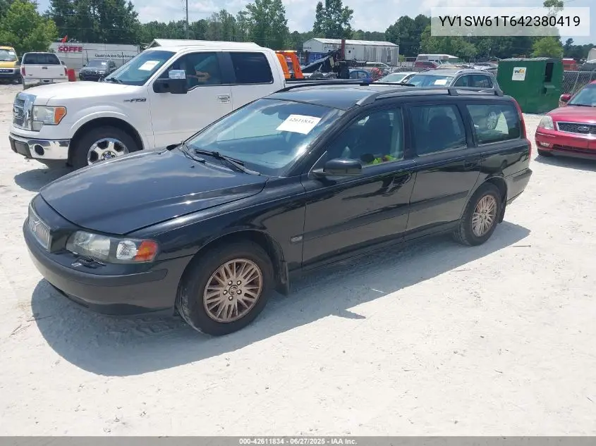 2004 Volvo V70 2.4 VIN: YV1SW61T642380419 Lot: 42611834