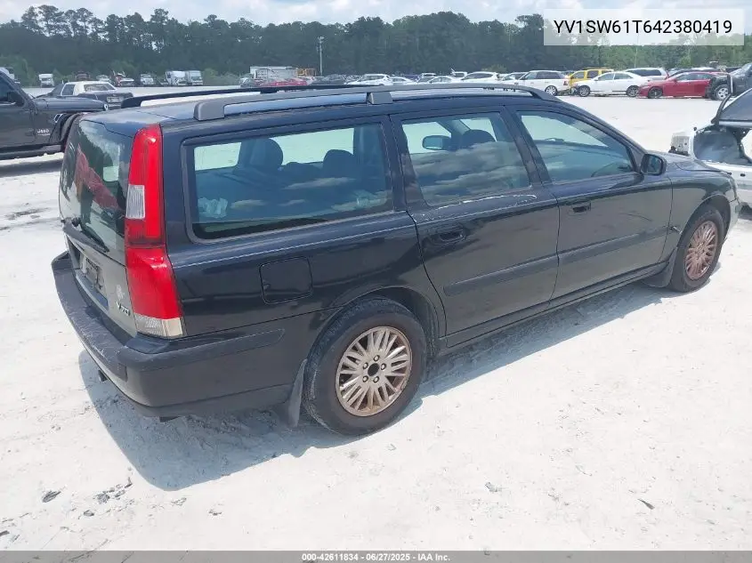2004 Volvo V70 2.4 VIN: YV1SW61T642380419 Lot: 42611834