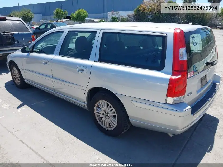 2005 Volvo V70 2.4 VIN: YV1SW612852475394 Lot: 42211347