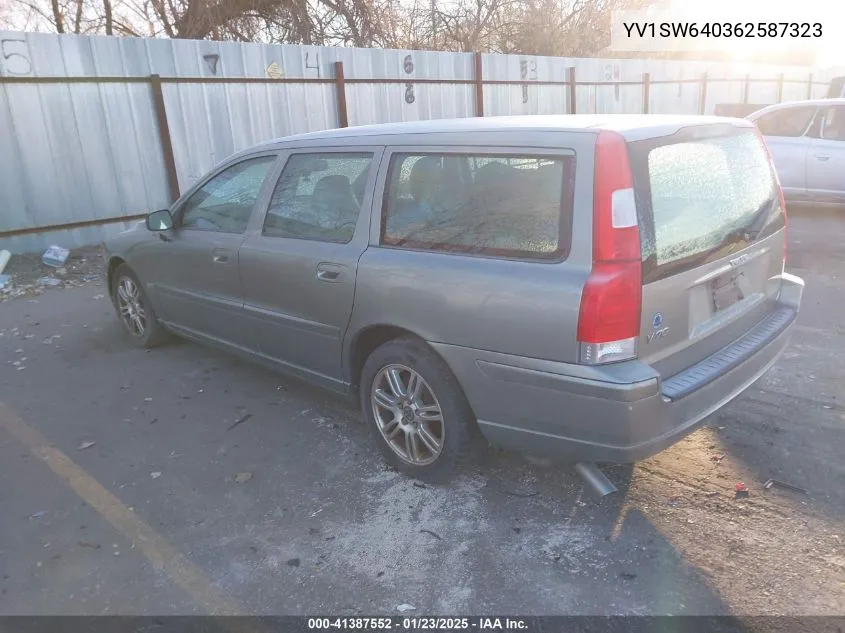 2006 Volvo V70 2.4 VIN: YV1SW640362587323 Lot: 41387552