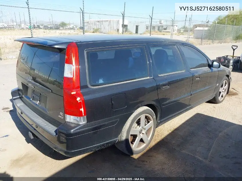 2006 Volvo V70 R VIN: YV1SJ527162580511 Lot: 42150695