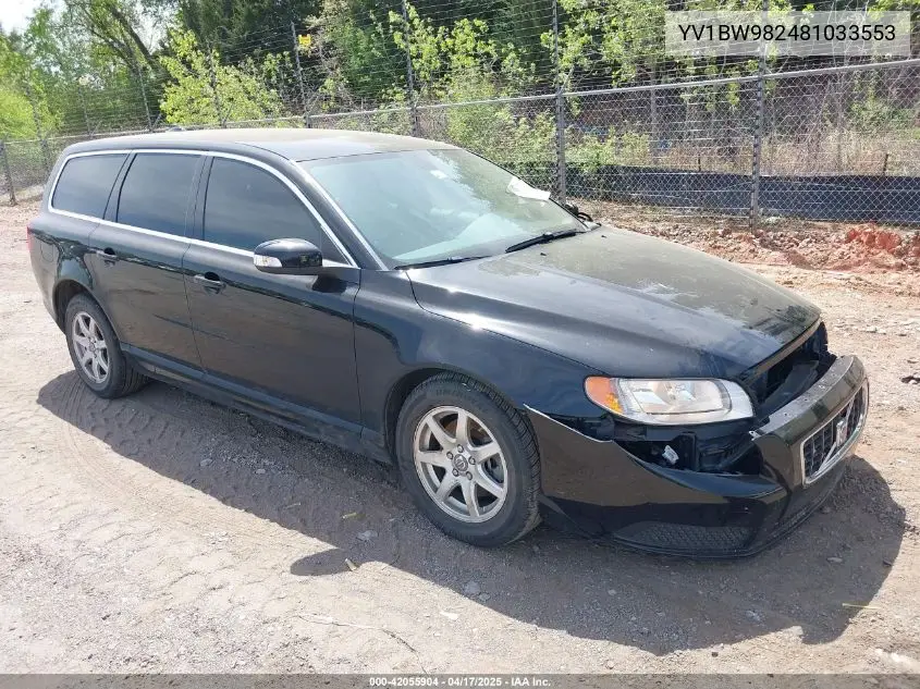 2008 Volvo V70 3.2 VIN: YV1BW982481033553 Lot: 42055904