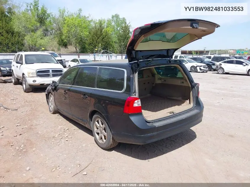 2008 Volvo V70 3.2 VIN: YV1BW982481033553 Lot: 42055904