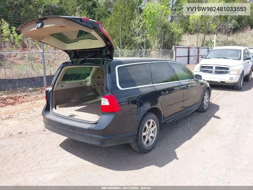 2008 Volvo V70 3.2 VIN: YV1BW982481033553 Lot: 42055904