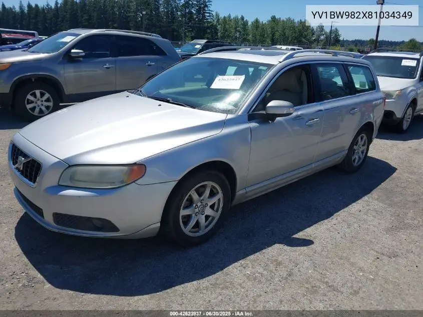 2008 Volvo V70 3.2 VIN: YV1BW982X81034349 Lot: 42623937