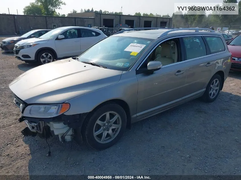 2010 Volvo V70 3.2/3.2 R-Design VIN: YV1960BW0A1164362 Lot: 40004958