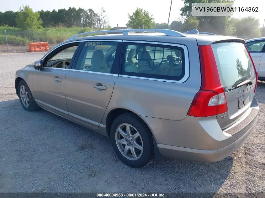 2010 Volvo V70 3.2/3.2 R-Design VIN: YV1960BW0A1164362 Lot: 40004958