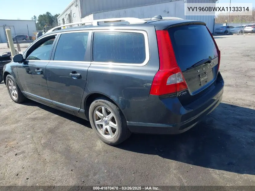 2010 Volvo V70 3.2/3.2 R-Design VIN: YV1960BWXA1133314 Lot: 41870470