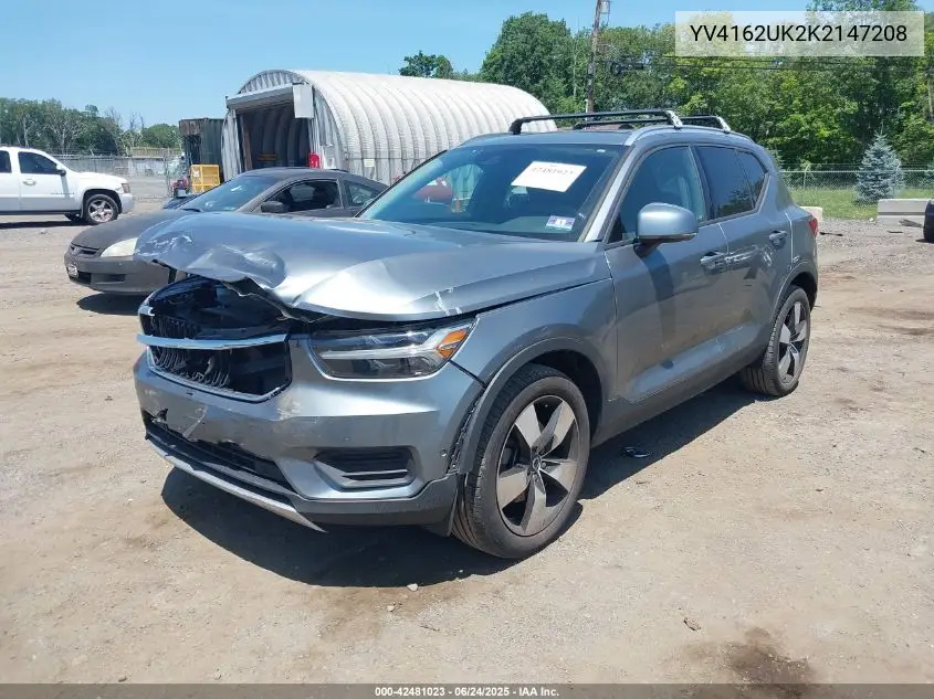 2019 Volvo Xc40 T5 Momentum VIN: YV4162UK2K2147208 Lot: 42481023