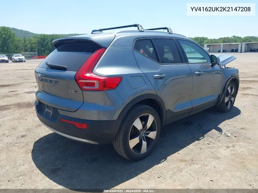 2019 Volvo Xc40 T5 Momentum VIN: YV4162UK2K2147208 Lot: 42481023
