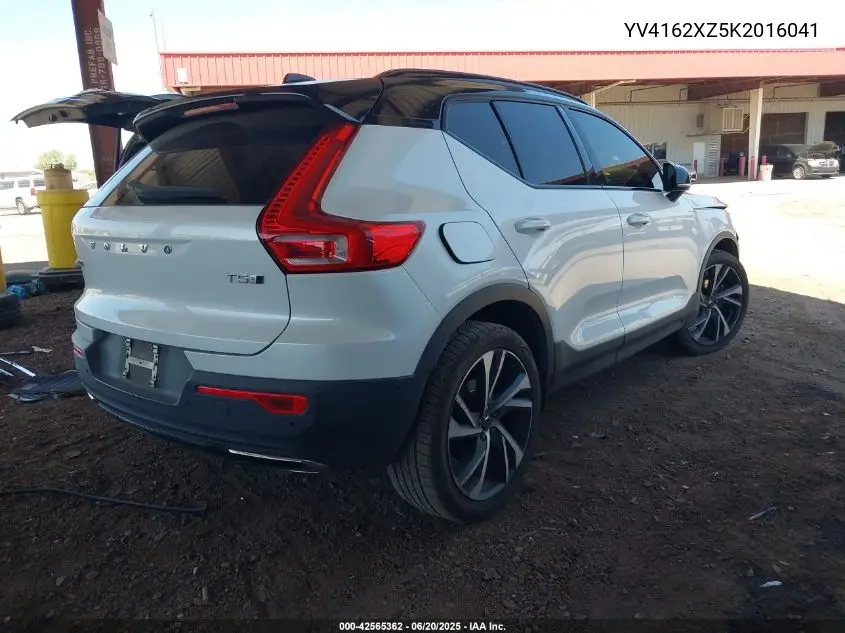 2019 Volvo Xc40 T5 Momentum/T5 R-Design VIN: YV4162XZ5K2016041 Lot: 42565362