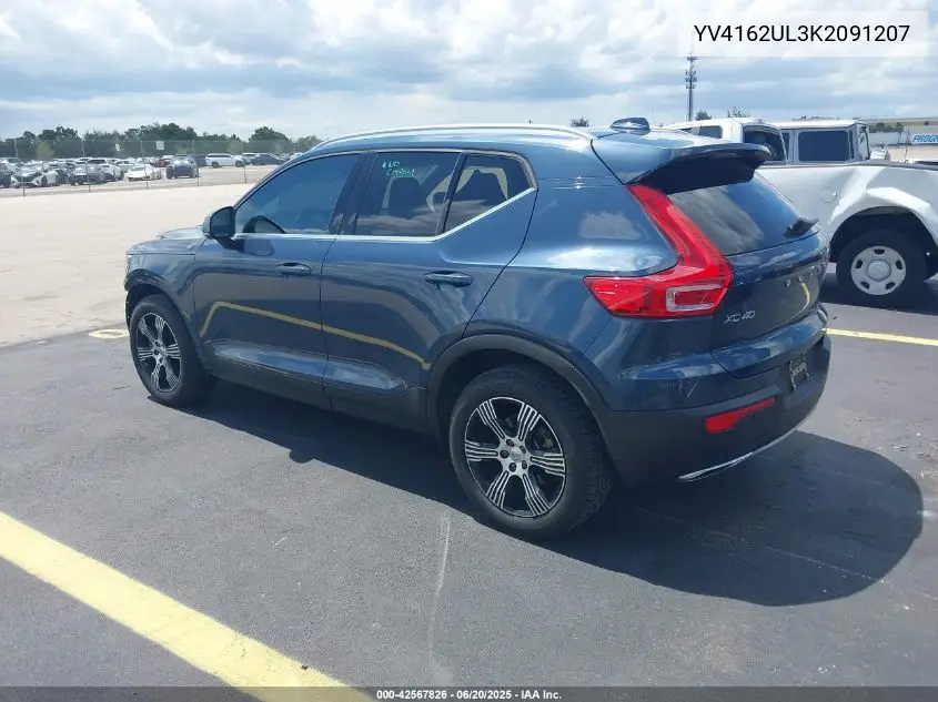 2019 Volvo Xc40 T5 Inscription VIN: YV4162UL3K2091207 Lot: 42567826