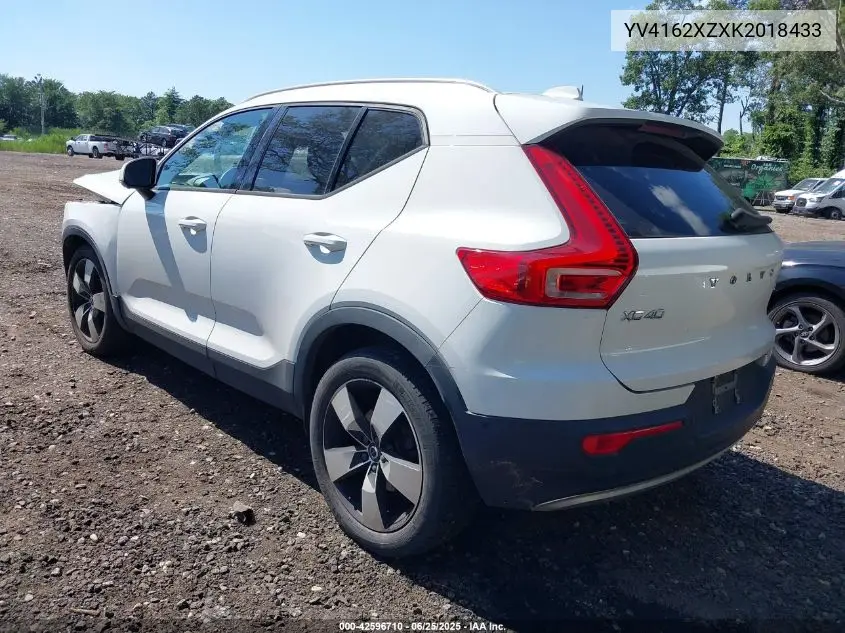 2019 Volvo Xc40 T5 Momentum/T5 R-Design VIN: YV4162XZXK2018433 Lot: 42596710