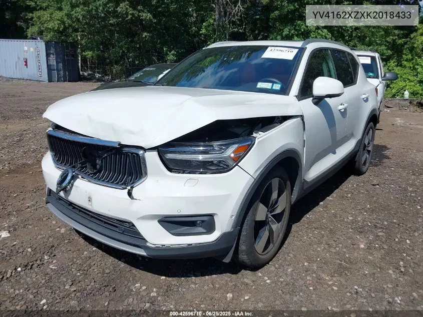 2019 Volvo Xc40 T5 Momentum/T5 R-Design VIN: YV4162XZXK2018433 Lot: 42596710