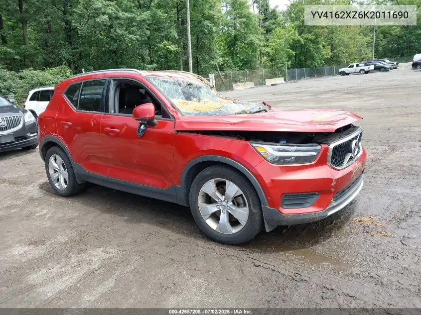 2019 Volvo Xc40 T5 Momentum/T5 R-Design VIN: YV4162XZ6K2011690 Lot: 42657205