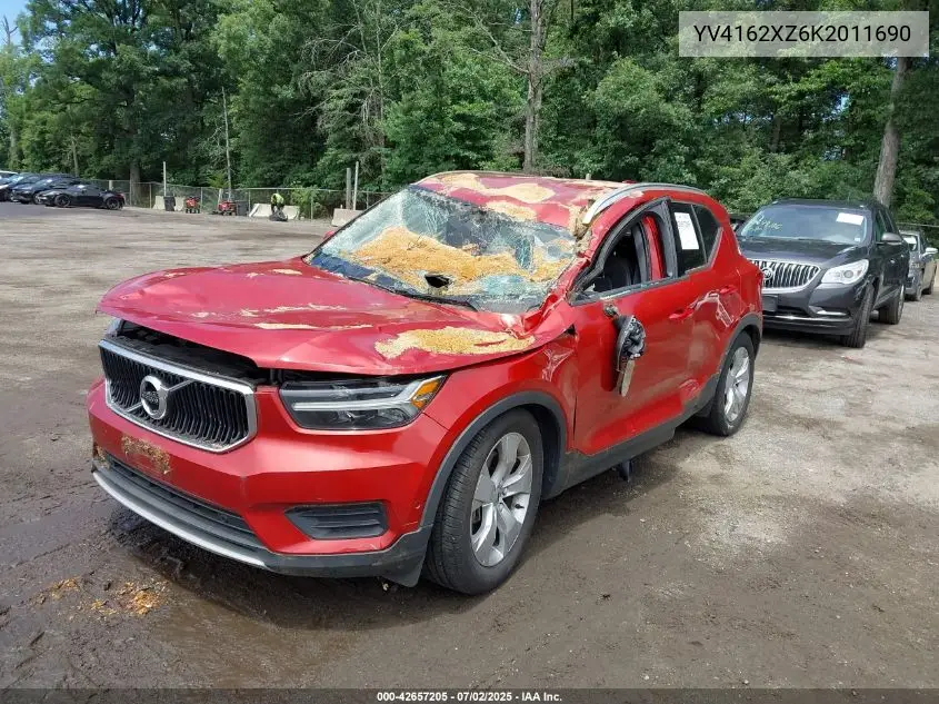 2019 Volvo Xc40 T5 Momentum/T5 R-Design VIN: YV4162XZ6K2011690 Lot: 42657205