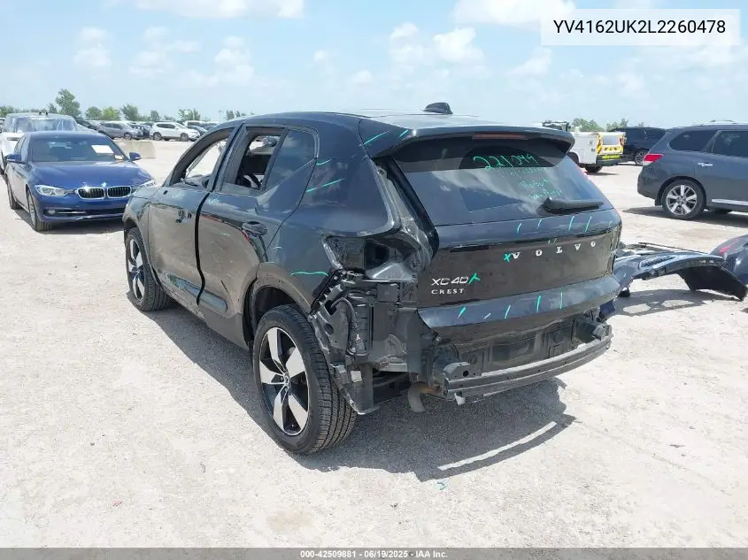 2020 Volvo Xc40 T5 Momentum VIN: YV4162UK2L2260478 Lot: 42509881