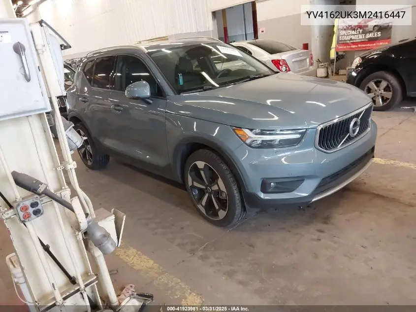 2021 Volvo Xc40 T5 Momentum VIN: YV4162UK3M2416447 Lot: 41923981