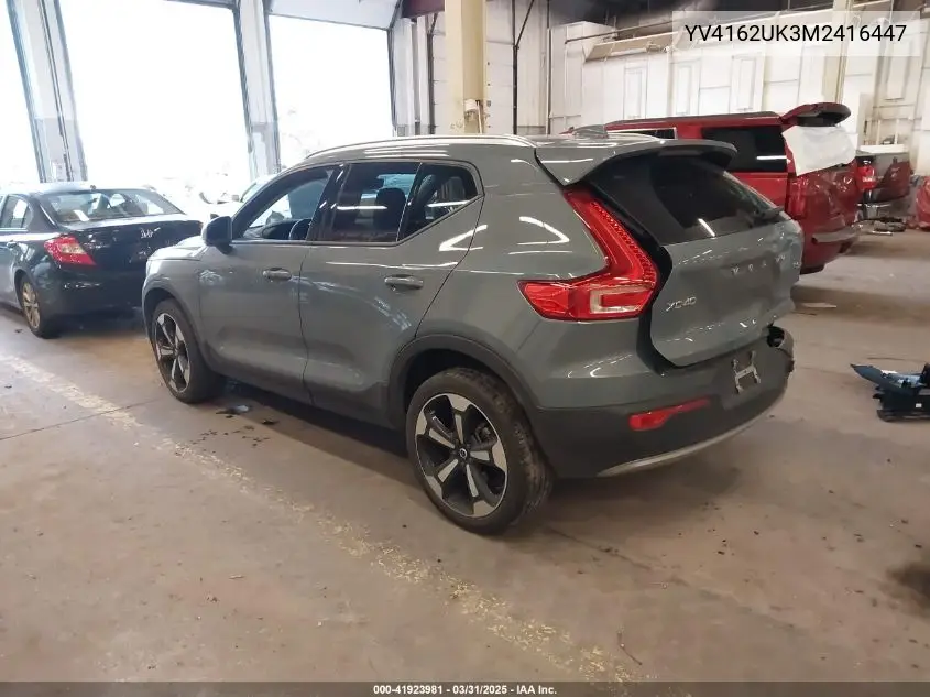 2021 Volvo Xc40 T5 Momentum VIN: YV4162UK3M2416447 Lot: 41923981