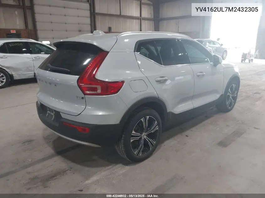 2021 Volvo Xc40 T5 Inscription VIN: YV4162UL7M2432305 Lot: 42246932