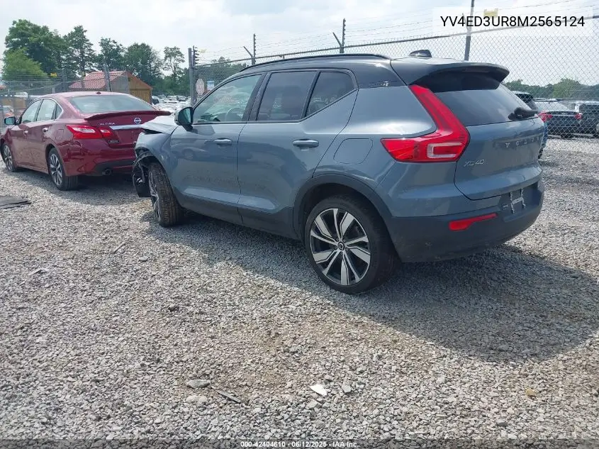 2021 Volvo Xc40 Recharge Pure Electric P8 VIN: YV4ED3UR8M2565124 Lot: 42404610