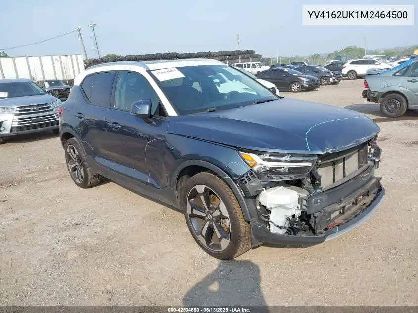 2021 Volvo Xc40 T5 Momentum VIN: YV4162UK1M2464500 Lot: 42504680