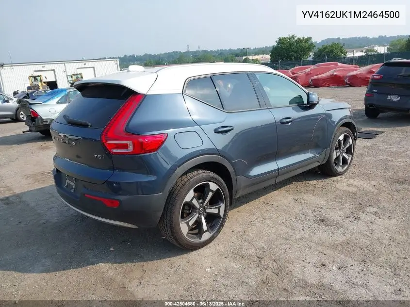2021 Volvo Xc40 T5 Momentum VIN: YV4162UK1M2464500 Lot: 42504680