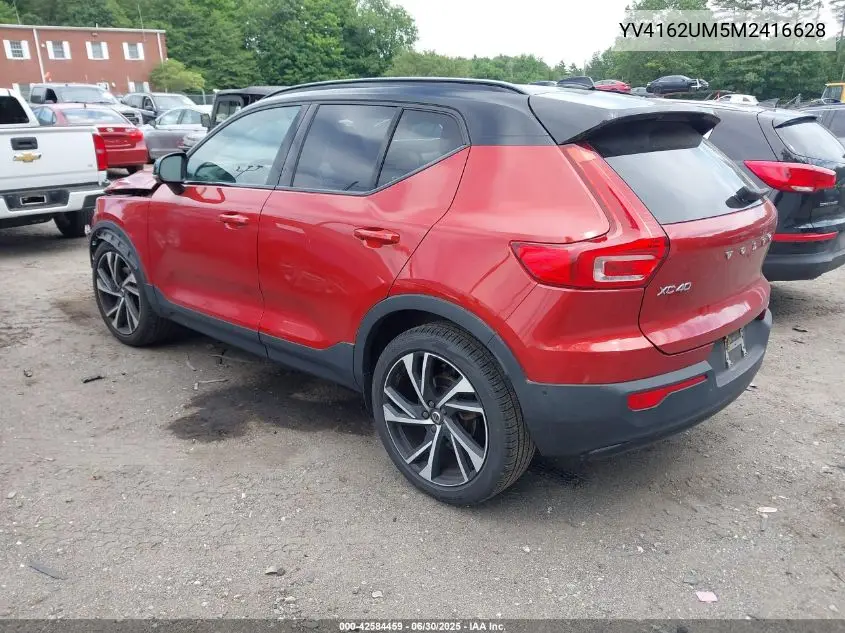 2021 Volvo Xc40 T5 R-Design VIN: YV4162UM5M2416628 Lot: 42584459