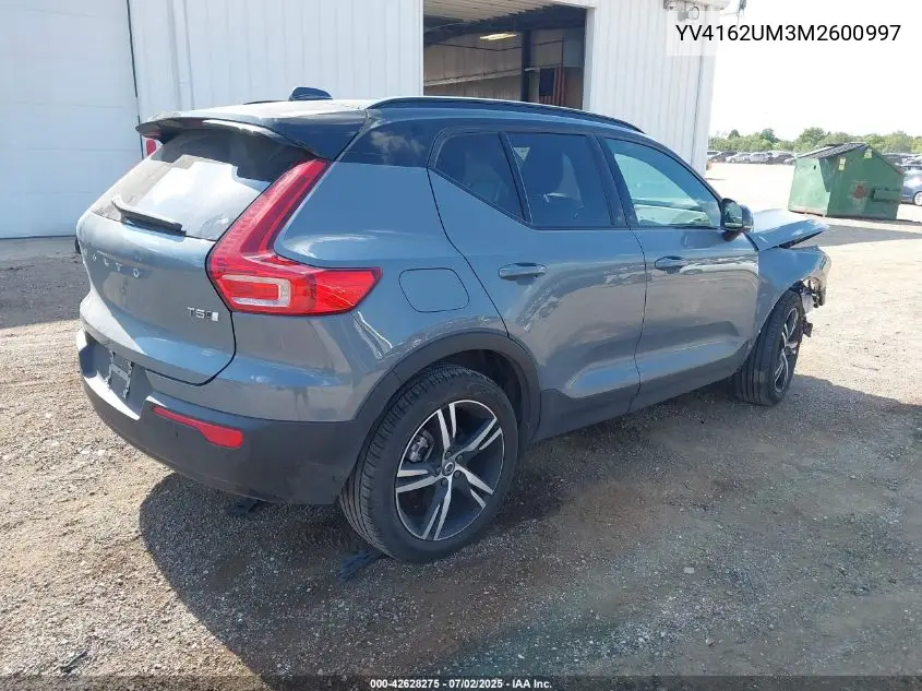 2021 Volvo Xc40 T5 R-Design VIN: YV4162UM3M2600997 Lot: 42628275