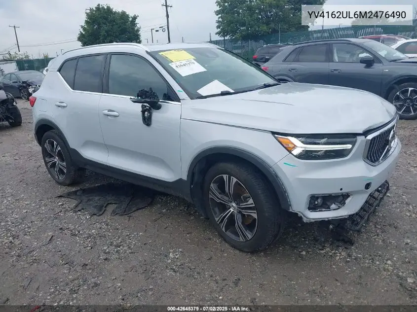 2021 Volvo Xc40 T5 Inscription VIN: YV4162UL6M2476490 Lot: 42645379