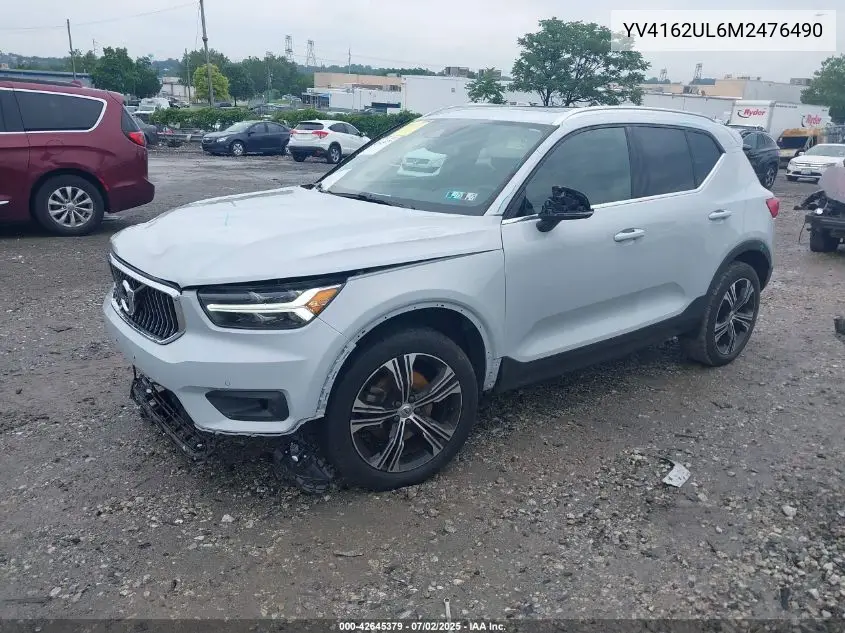 2021 Volvo Xc40 T5 Inscription VIN: YV4162UL6M2476490 Lot: 42645379